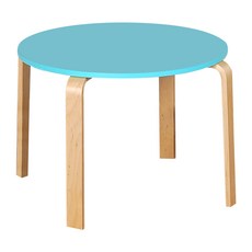 토리 유아용 원목 책상 2-7세 원형, 하늘