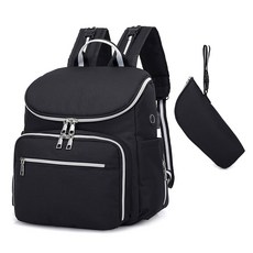 Starbean 帆布大容量後背包, 黑色