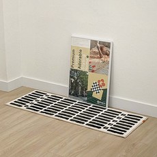 러움 빈티지블록 지아트 자카드 주방매트