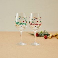 Modern House 舒適熊聖誕壓克力紅酒杯組, 360ml, 2個
