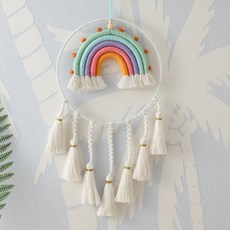 알로데 요정 무지개 벽장식 마크라메 드림캐쳐, B 05