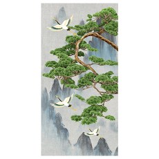 好運白鷺東方繪畫, 白+黑+紅