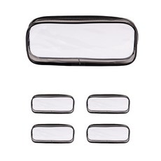 Innoble 簡約透明鉛筆盒, 5個, 黑色