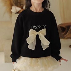 Uvely 兒童 Gabongri 蝴蝶結大學T恤