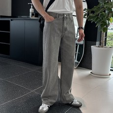 Main Flow 男士沙漠復古水洗微寬版牛仔褲