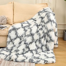 크로스라인 그물 패턴 퍼 극세사 이불 담요 DPCB045