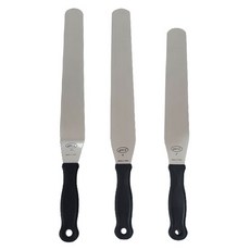 스타베이커리 구떼 베이킹 스패츌러 3종 세트, 실버 + 블랙, 일자 19.3cm + 일자 22.3cm + L타입 22.3cm, 1개