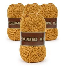 高級羊毛 4 球, 10129 芥末黃, 4捆