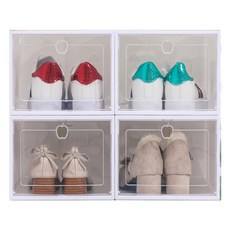DOSell 組裝式收納鞋盒, 白色, 4個