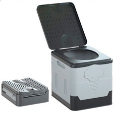 Camstay 可折疊野營折疊馬桶, 灰色, 1個