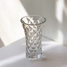 家居與愛好 小號 B 條紋內部玻璃花瓶, 透明