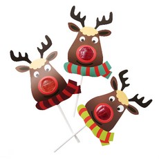 indigoshop 棒棒糖麋鹿造型包裝紙 60入, 20套, 混合顏色