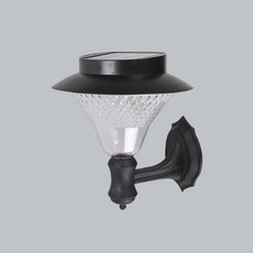 WONHA LED太陽能庭園燈 壁燈 40LED壁掛兩用 日光色, 黑色