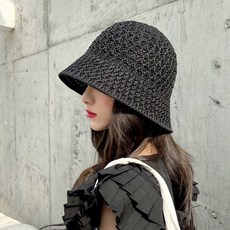 Mabso Shop 女款編織鏤空漁夫帽 HR2961