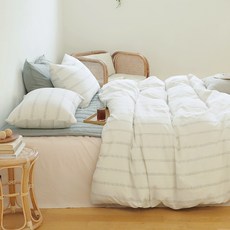 OLIVIA DECO 平單純棉薄被套, 灰色