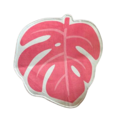 葉形入口門墊, 粉紅色, 1個