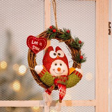 Sonio 花圈懸掛式聖誕室內裝飾, 1個, 08 萬歲聖誕老人