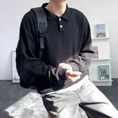 CONFIAR 雙鈕扣領針織大學T
