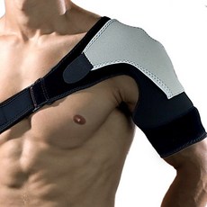 A-ZEAL 可調節綁帶加壓護肩 自由調節 穩定舒適 男女適用, 黑灰色, 1件