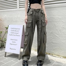 QUEEN & JOY 女性Rookies附腰帶六口袋工裝褲
