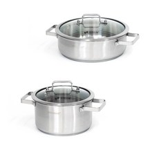키친아트 인덕션 올가 냄비세트 2종 11924, 그레이, 양수냄비 22cm + 전골냄비 26cm, 1세트