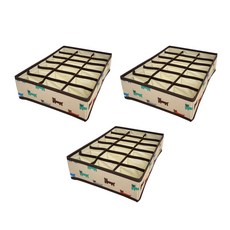 MINEING 可折疊隔層16格內衣收納盒, 3個