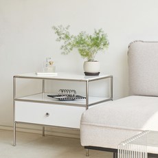 포더홈 무디 모듈 협탁 상부 선반형 600 방문설치, 화이트, 1개