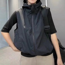 Elsso 女款防風連帽拉鍊高爾夫背心