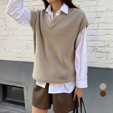 2nd Ground 女款寬鬆V領針織背心 SG50001