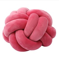 雙股扭結球形靠墊, 12淺玫紅