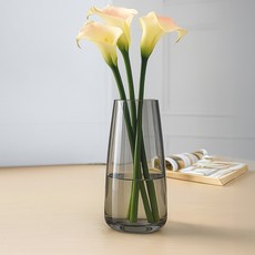 레토 인테리어 오브제 유리꽃병 LIA-V01, 다크그레이