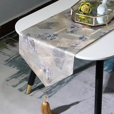 葉片層疊桌旗, 灰色, S(33 x 180 cm)