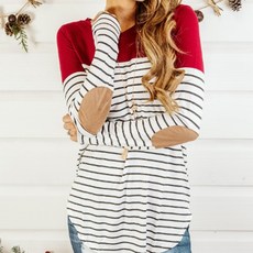 UNHEVE 條紋哺乳長袖