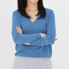 모이르벨라 여성용 데이 슬림핏 브이넥 니트