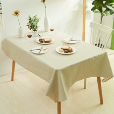 마켓에이 컬러 방수 무지 식탁보, 베이지, 90 x 90 cm