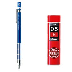 Pentel 飛龍文具 GRAPHGEAR 1000 CS PG1005CS-C + Ain STEIN 自動鉛筆芯 B, 0.5mm, 1套