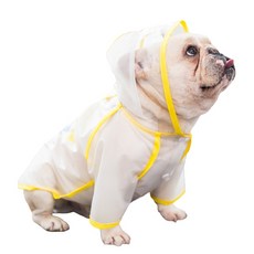 JOYnJOY 狗狗 You Can Do It 雨衣, 白色, 1個