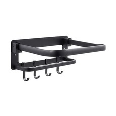 더자카 무타공 튼튼접이식 다용도 대야걸이, 블랙 B타입, 1개