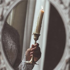 진심디자인 프로방스 앤틱 슬림 촛대 M, 골드