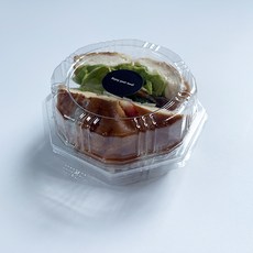 八角漢堡一次性盒 + 黑色貼紙組, 包裝盒 + 貼紙, 20套