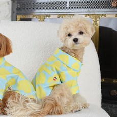 AMYLOVESPET 狗狗雲朵愛心睡衣, 黃色