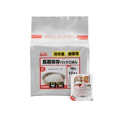 IRIS FOODS 長期保存微波白飯 12入, 2.16kg, 1袋