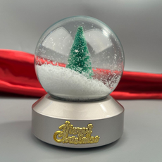Labovia 高級聖誕樹雪花感性桌面裝飾水晶球 銀色, 類型 3