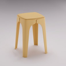 파파가구 허니업 쿠션 스툴, 옐로우, 2개