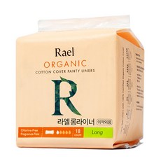 Rael 有機純棉護墊 加長型, 加長型(17cm), 1包, 18片