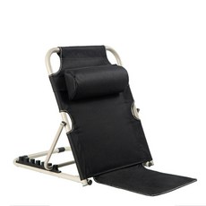 Busemakes 6段角度調節 慶典露營地板椅 + 枕頭組, 黑色