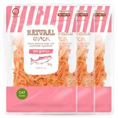 굿데이 네츄럴 스낵 고양이 간식, 연어슬라이스, 30g, 3개