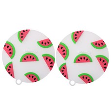 아바드 과일 실리콘 원형 냄비 받침, 수박, 2개