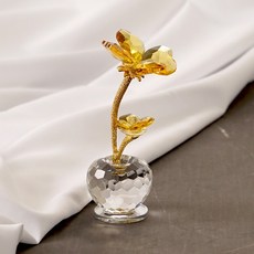 晨香水晶花飾 CF-01, 黃色