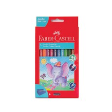 FABER-CASTELL 輝柏 色鉛筆 12色+削筆器組, 12 種顏色, 1套